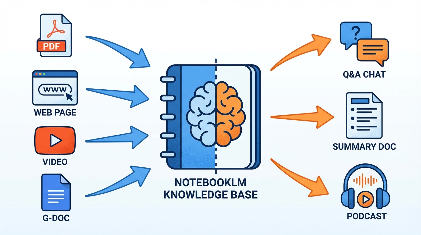 NotebookLM：多種文件匯入知識庫